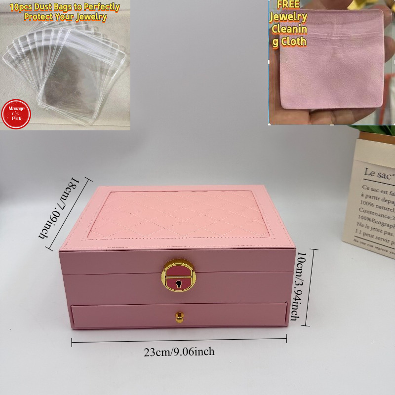 Socialite Vanity Mirror Jewelry Box with Lock